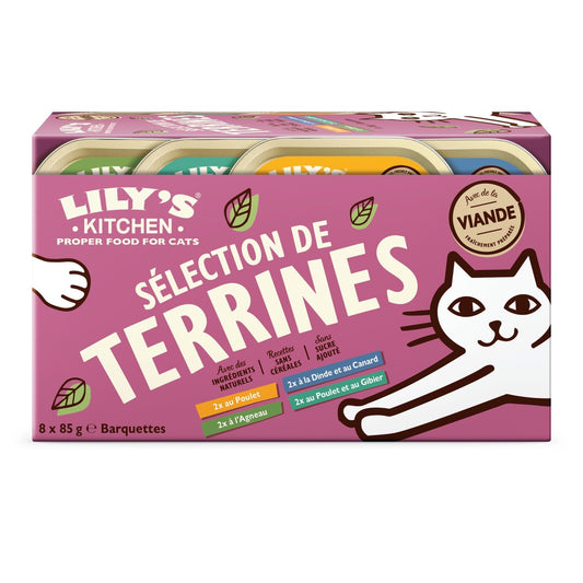 Pâtée pour Chat Terrine Viande LILY'S KITCHEN le paquet de 8 sachets