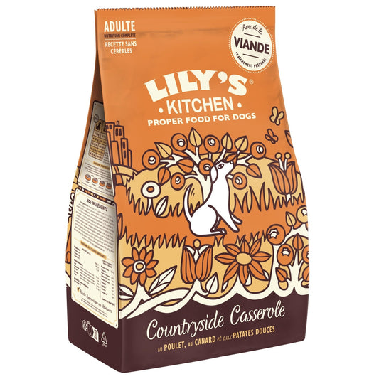 Croquettes pour Chien Poulet Canard Patates Douces Sans céréales LILY'S KITCHEN 