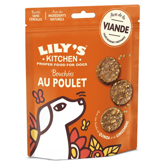 Friandises pour Chien Bouchées au Poulet Sans Céréales LILY'S KITCHEN
