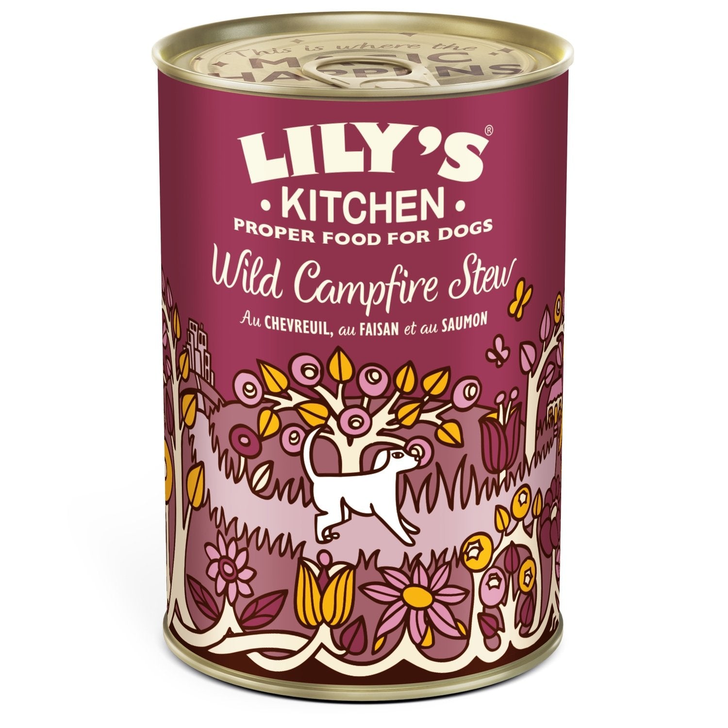Pâtée pour Chien Chevreuil Faisan Saumon LILY'S KITCHEN la boite de 400g