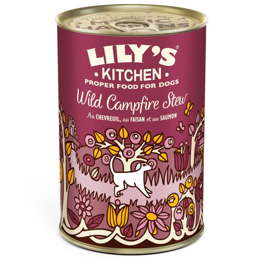 Pâtée pour Chien Chevreuil Faisan Saumon LILY'S KITCHEN la boite de 400g