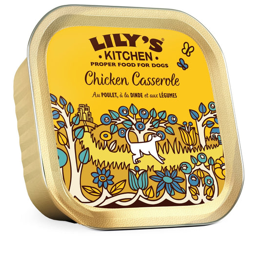 Pâtée pour Chien Terrine Poulet Dinde Légumes LILY'S KITCHEN la boite de 150g