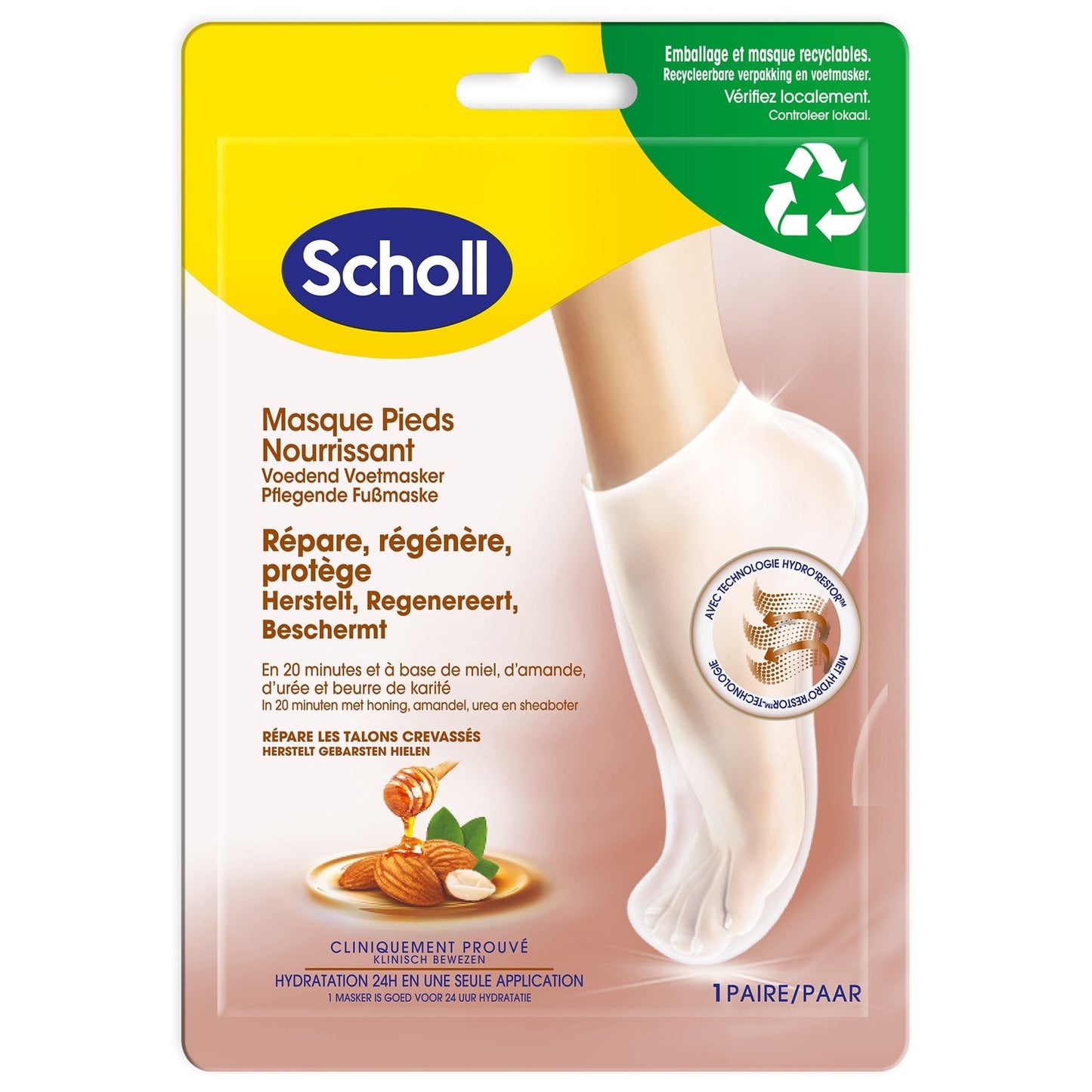 Masque Pieds Nourrissant au Miel & Amande SCHOLL
