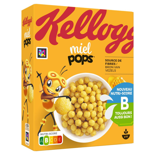 Céréales Miel Pops Miel KELLOGG'S le paquet de 330g