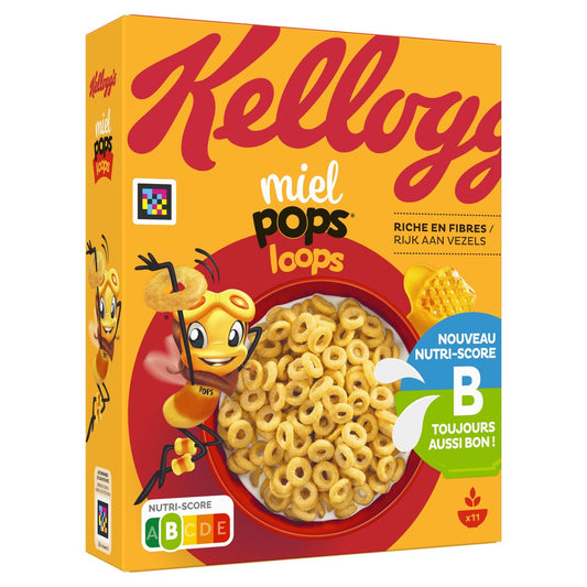 Céréales Miel Pops Loops Miel KELLOGG'S Le paquet de 330g