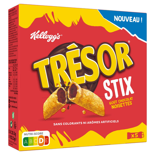 Barres Céréales Trésor Stix Chocolat Noisettes KELLOGG'S 