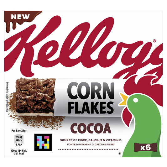 Barres Céréales Choco Corn Flakes Chocolat KELLOGG'S la boite de 6 barres de 24g