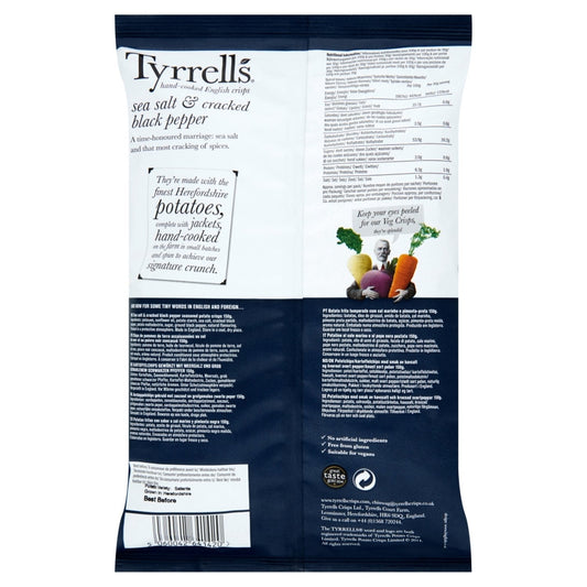 TYRRELL'S Sea Salt and Cracked Pepper Chips