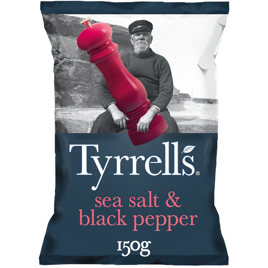 Chips Sel de Mer et Poivre Concassé TYRRELL'S le sachet de 150g