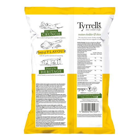 TYRRELL'S Mature Cheddar and Chive Crisps