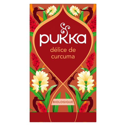 Infusion Curcuma Bio PUKKA la boite de 20 sachets