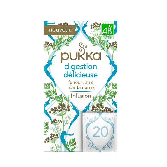 Infusion Digestion Bio PUKKA la boite de 20 sachets