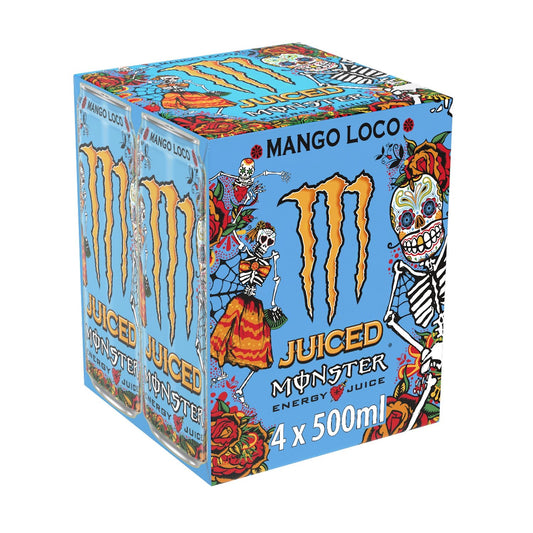 Boisson Énergisante Mango Loco MONSTER le pack de 4 canettes de 50cL