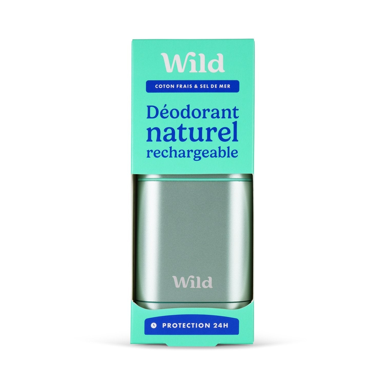 Déodorant Rechargeable au Coton Frais et Sel de Mer WILD le flacon de 40g