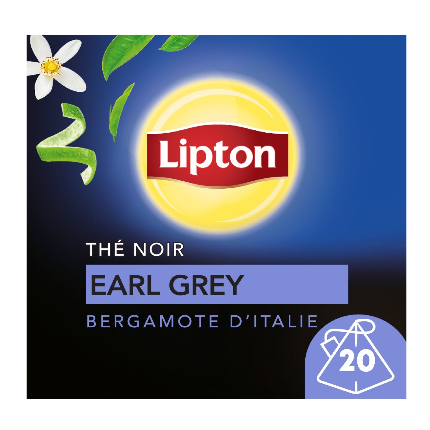 Thé Noir Earl Grey à la Bergamote d'Italie LIPTON 