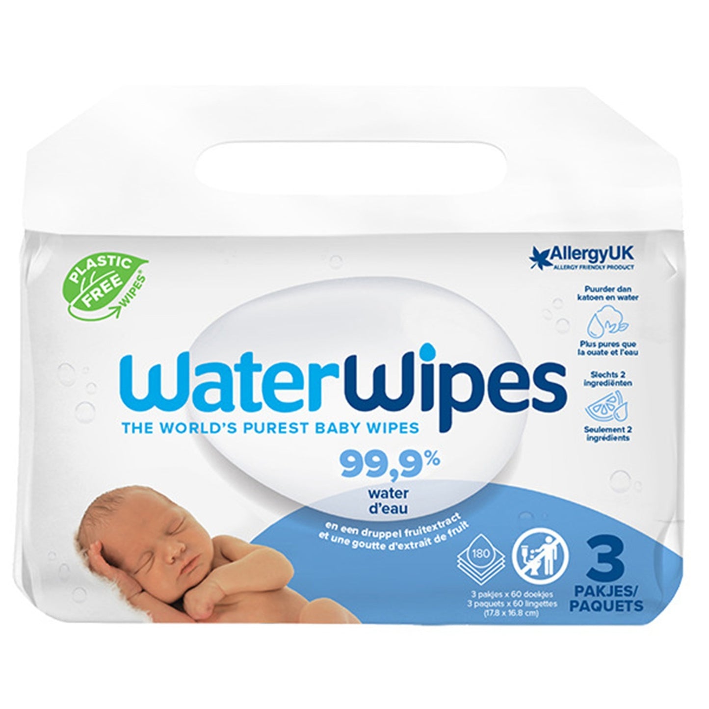Lingettes bébé A l'Eau Purifiée WATERWIPES 