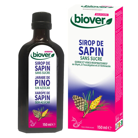 Syrup Soothes the Throat and Soothes the Respiratory Tracts Sugar-Free Fir Organic BIOVER
