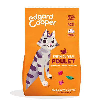 Croquettes pour Chat Adulte Sans Céréales Poulet Edgar & COOPER