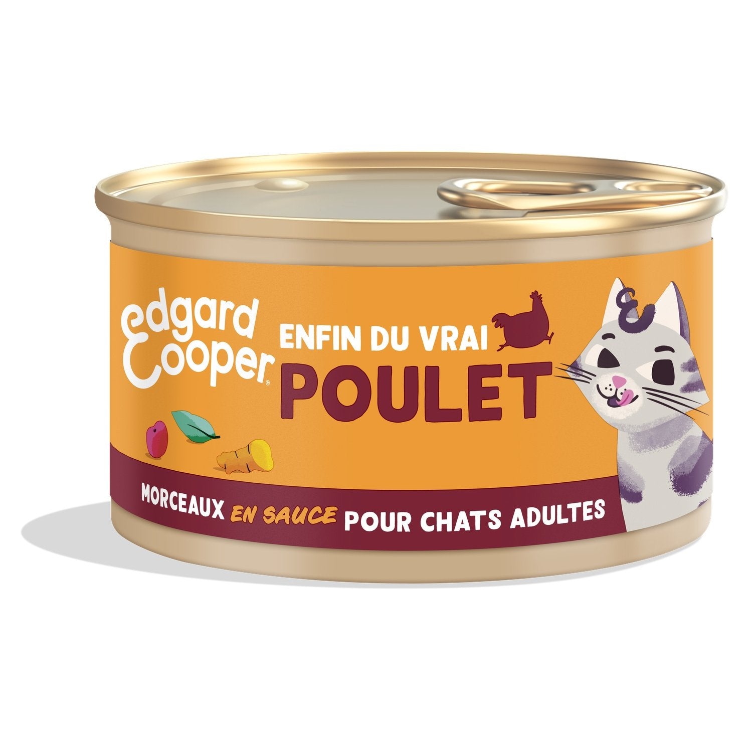 Pâtée pour Chat Adulte en Sauce Poulet Edgar & COOPER La boîte de 85g