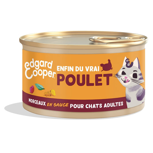 Pâtée pour Chat Adulte en Sauce Poulet Edgar & COOPER La boîte de 85g