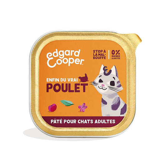 Pâtée pour Chat Adulte au Poulet 0% de Sucres Ajoutés Edgar & COOPER