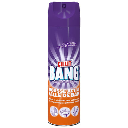 Aérosol Mousse Salle de Bain Antibactérien Mousse Active CILLIT BANG