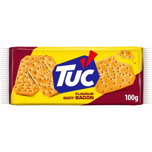 Biscuits Apéritifs Crackers Goût Bacon Tuc LU Le sachet de 100 g