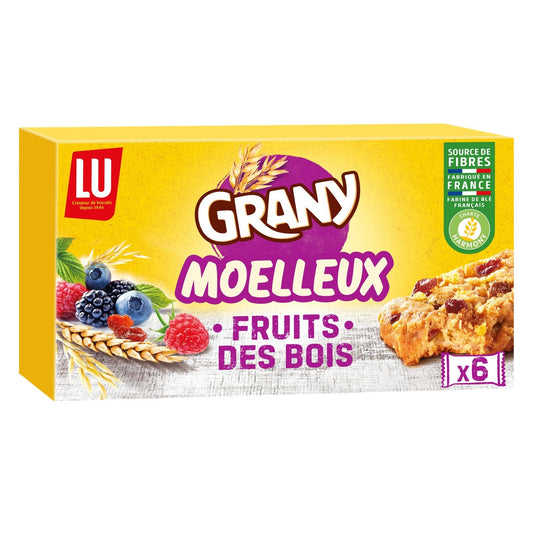 Barres Céréales Grany Moelleux Fruits des Bois LU La boîte de 6 barres - 192g