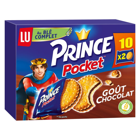 Biscuits Fourrés au Chocolat Pocket Prince LU La boîte de 10 sachets - 400 g