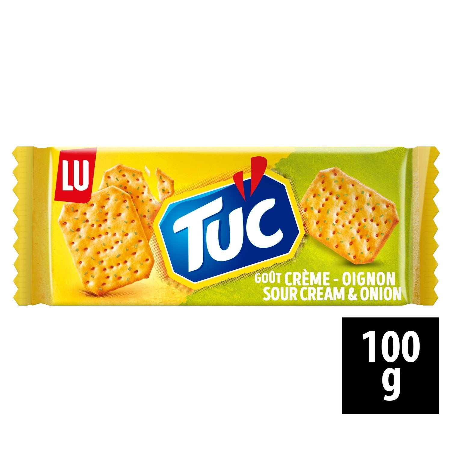 Biscuits Apéritifs Crackers Goût Crème Oignon Tuc LU Le sachet de 100 g