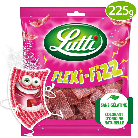 LUTTI Strawberry Flavor Flexi-Fizz Candies