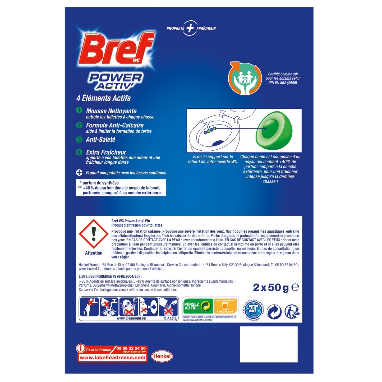 Power Activ' Pin Duo-Pack Wc Block BREF WC