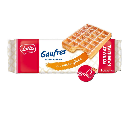 Gaufres aux Œufs Frais Sucre Glace LOTUS le paquet de 371g