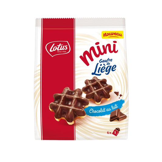 Mini Gaufres de Liege au Chocolat au Lait LOTUS le paquet de 171g
