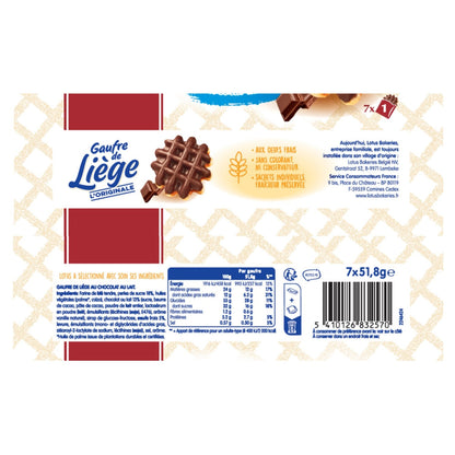 Gaufres de Liège au Chocolat au Lait LOTUS