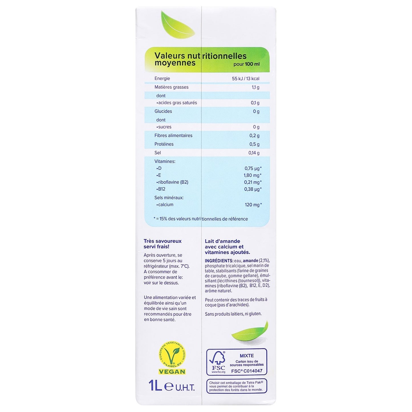 ALPRO Sugar-Free White Almond Vegetable Drink