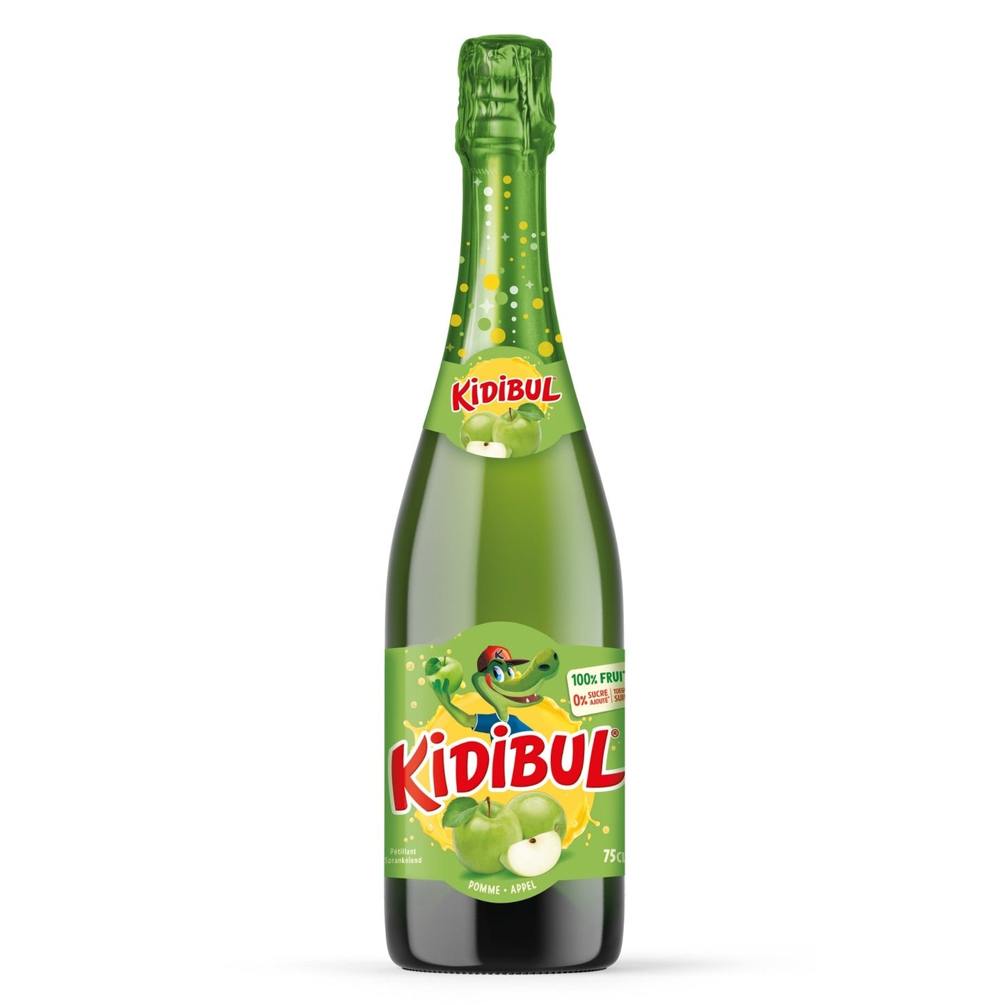 Boisson Pétillante Pomme à Base de Jus de Fruits KIDIBUL