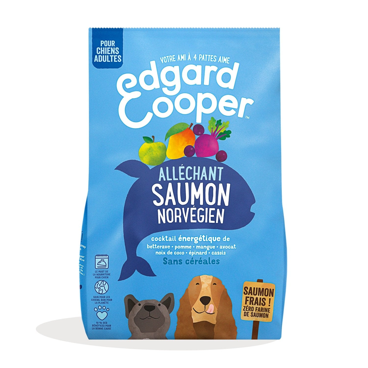 Croquettes pour Chien Adulte Sans Céréales Saumon Edgar & COOPER Le sac de 1kg