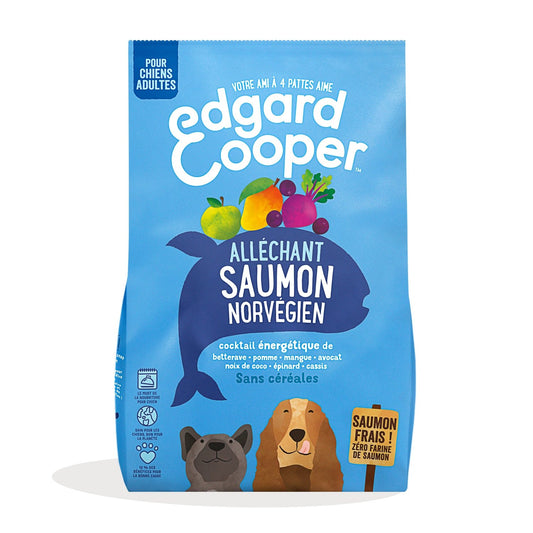 Croquettes pour Chien Adulte Sans Céréales Saumon Edgar & COOPER Le sac de 1kg