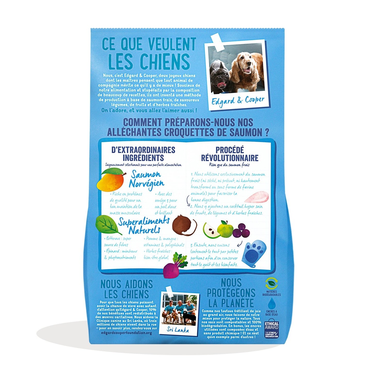 Croquettes pour Chien Adulte Sans Céréales Saumon Edgar & COOPER