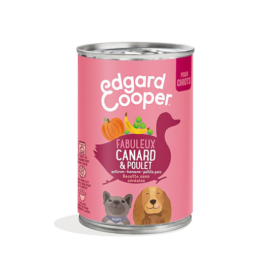 Pâtée pour Chien Junior Canard Poulet Edgar & COOPER la boite de 400g
