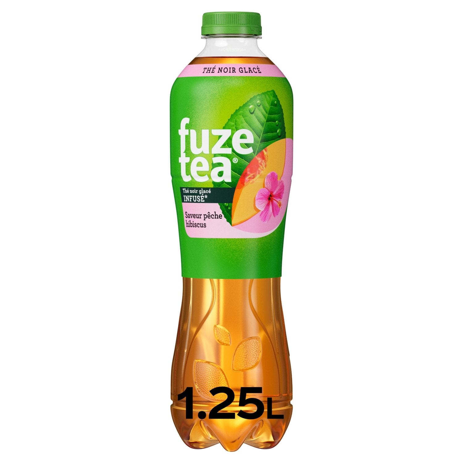 Boisson Thé Glacé Pêche Hibiscus FUZE TEA la bouteille d'1,25L