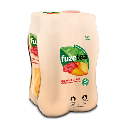 FUZE TEA Peach Hibiscus Flavor Iced Tea Drink