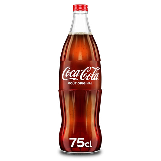 Soda au Cola Goût Original COCA-COLA la bouteille en verre de 75cL