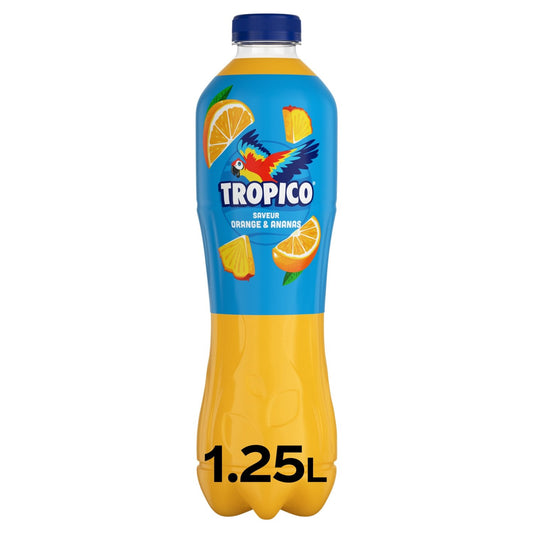 Boisson aux Fruits Orange et Ananas TROPICO la bouteille de 1.25L