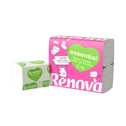 Papel higiénico em folhas RENOVA