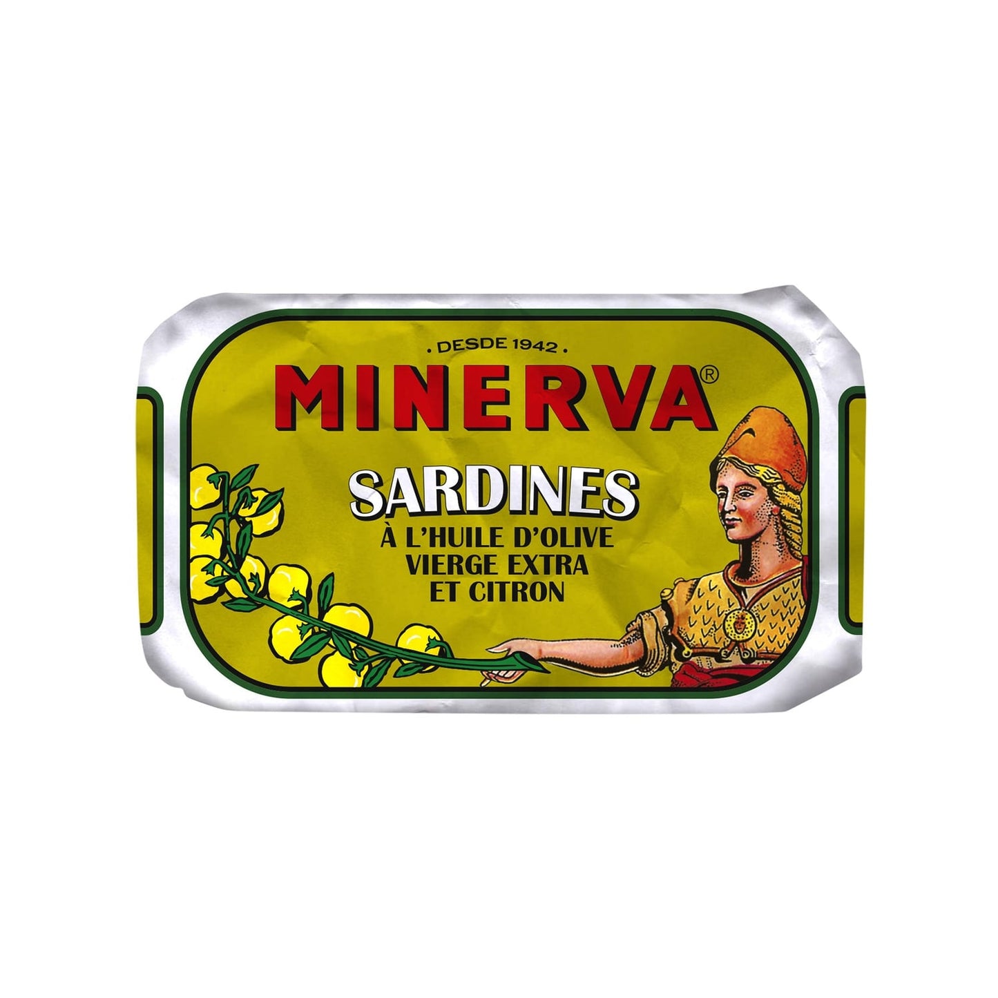 Sardines à l'Huile d'Olive Vierge Extra et Citron MINERVA 
