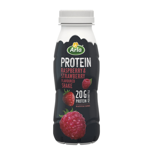 Boisson Lactée Milkshake à la Framboise et à la Fraise ARLA PROTEIN la bouteille de 225mL