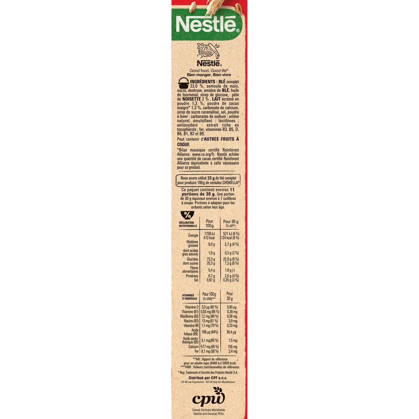 CHOKELLA Chocolate-Hazelnut Flavor Cereal