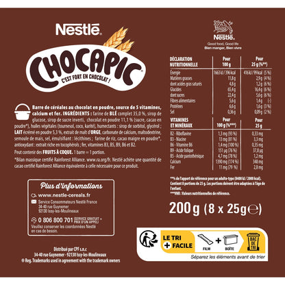 Barres Céréales Chocapic Chocolat NESTLE